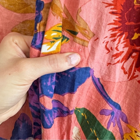 Boho Women's Floral Bright Kimono Cardigan One Size Tropical Vacation Casual - Picture 8 of 11